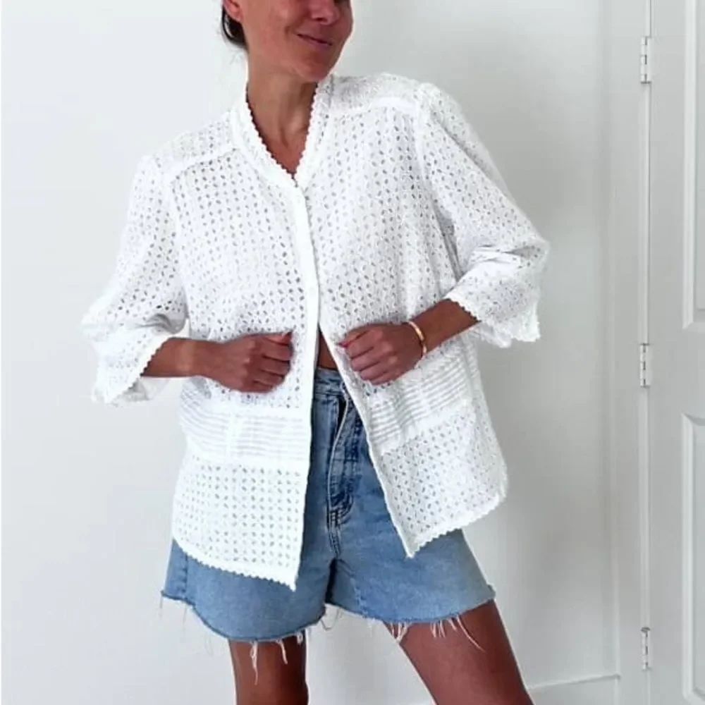 Vintage Nygard Collection Elegant White Lace Women's jacket cotton